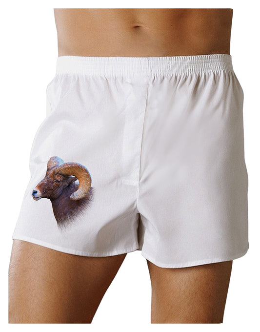 Majestic Bighorn Ram Boxer Shorts-Boxer Shorts-TooLoud-White-Small-Davson Sales