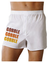 Gobble Gobble Gobble - Thanksgiving Boxer Shorts-Boxer Shorts-TooLoud-White-Small-Davson Sales