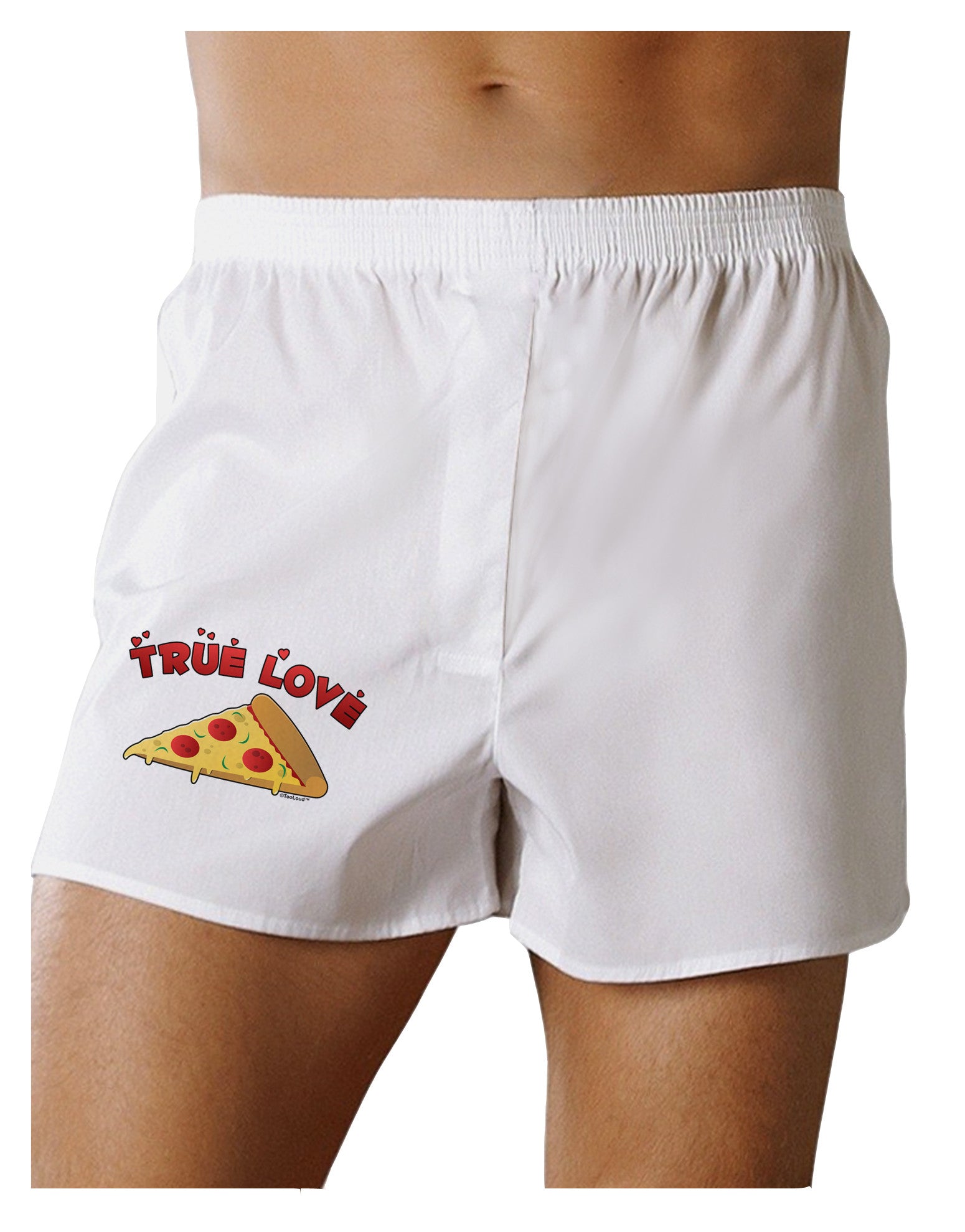 TooLoud True Love - Pizza Boxer Shorts-Boxer Shorts-TooLoud-White-Small-Davson Sales