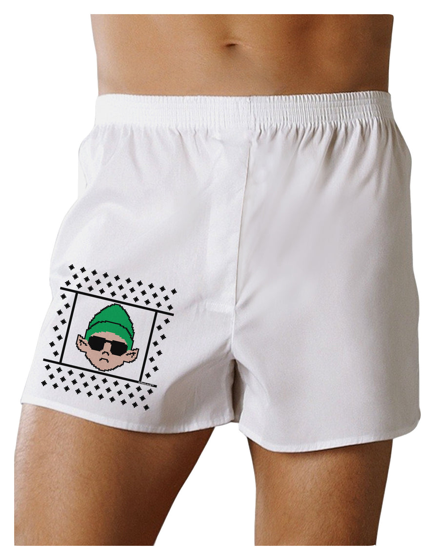 Cool Elf Christmas Sweater Boxer Shorts-Boxer Shorts-TooLoud-White-Small-Davson Sales