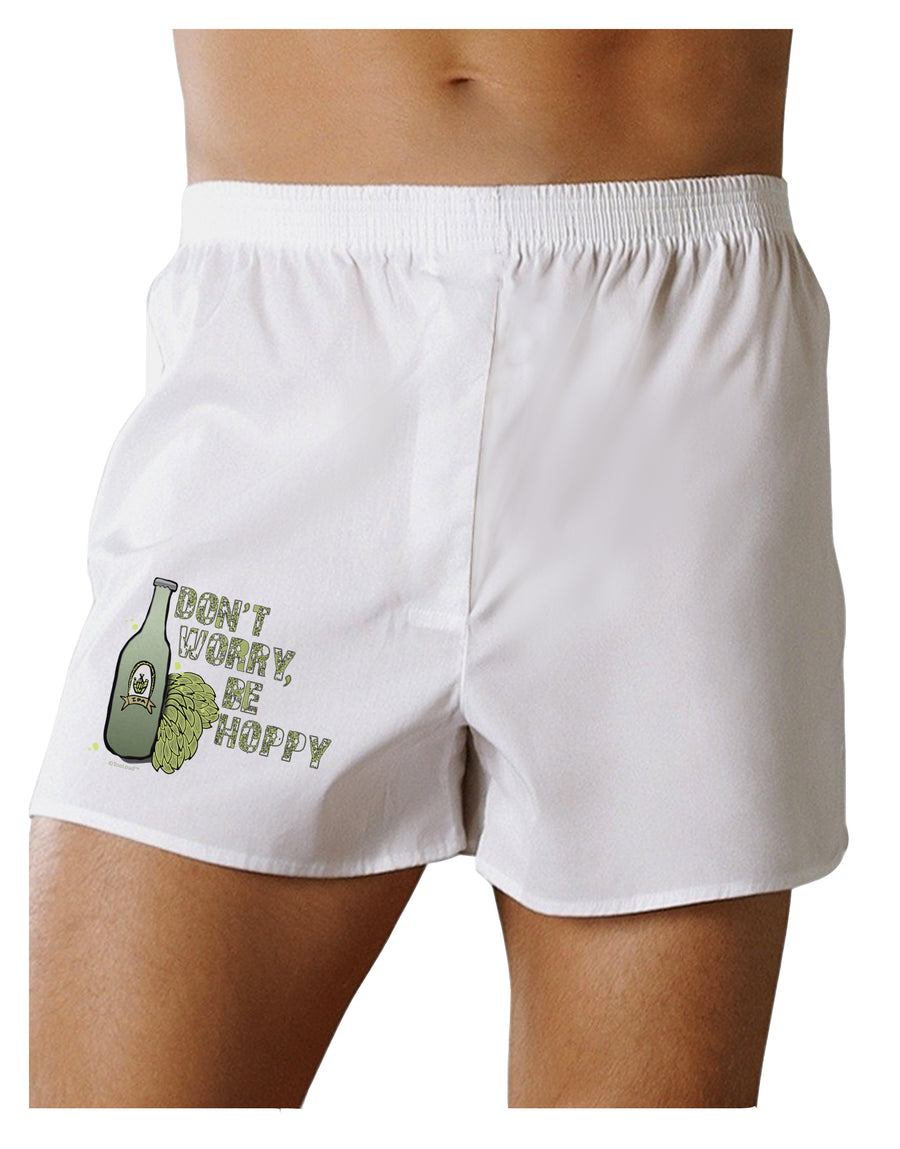 Don't Worry Be Hoppy Boxers Shorts-Mens Boxers-TooLoud-White-Small-Davson Sales