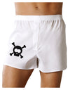 Black Skull and Crossbones Boxer Shorts-Boxer Shorts-TooLoud-White-Small-Davson Sales