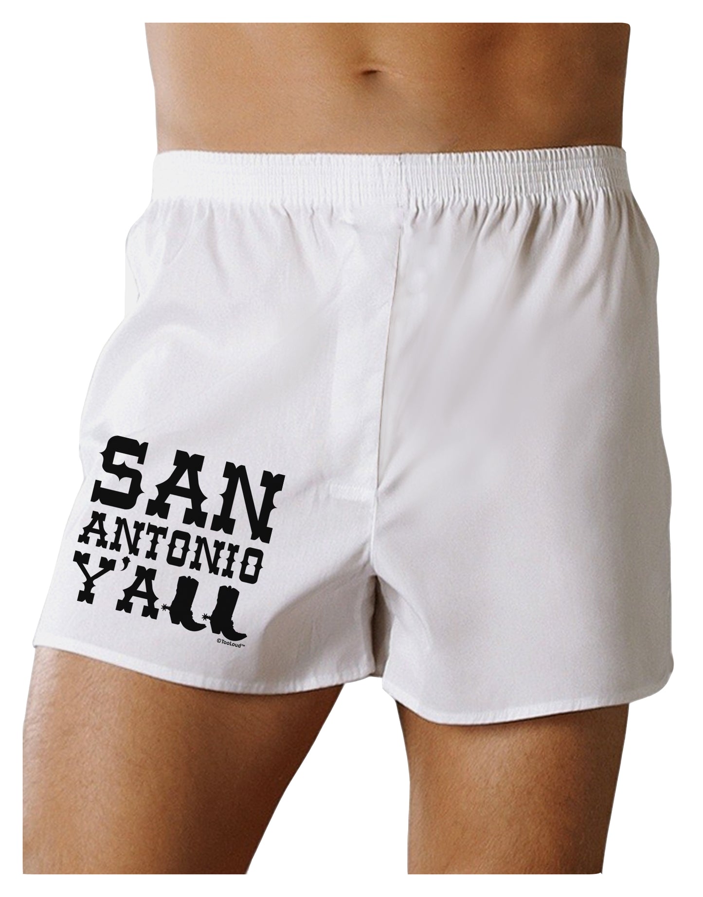 San Antonio Y'all - Boots - Texas Pride Boxer Shorts by TooLoud-Boxer Shorts-TooLoud-White-Small-Davson Sales