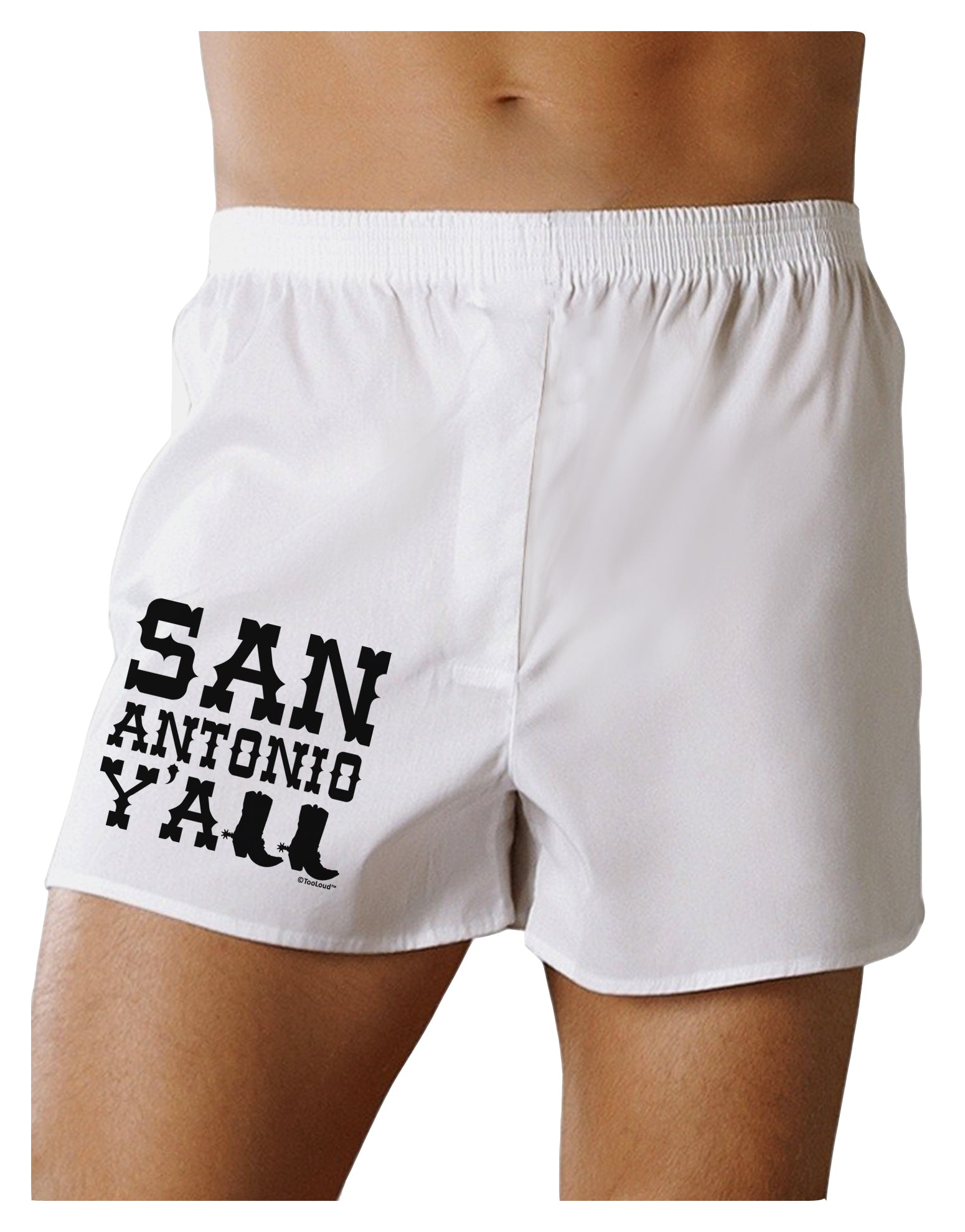San Antonio Y'all - Boots - Texas Pride Boxer Shorts by TooLoud-Boxer Shorts-TooLoud-White-Small-Davson Sales