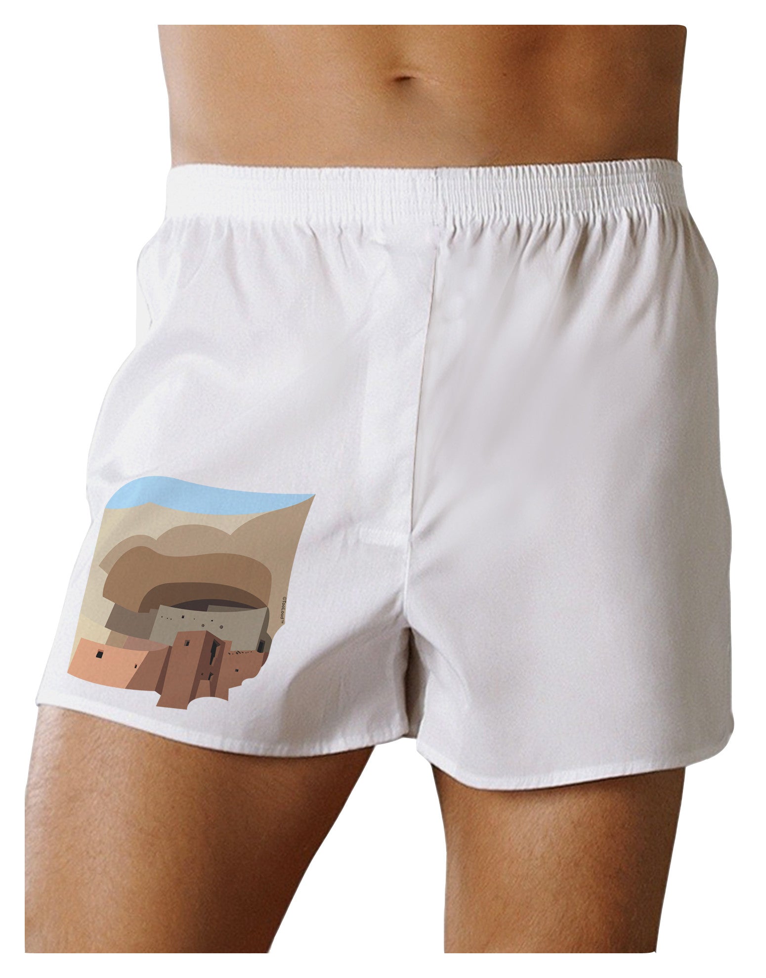 Montezuma Castle Artwork Boxer Shorts-Boxer Shorts-TooLoud-White-Small-Davson Sales