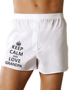 Keep Calm and Love Grandpa Boxer Shorts-Boxer Shorts-TooLoud-White-Small-Davson Sales