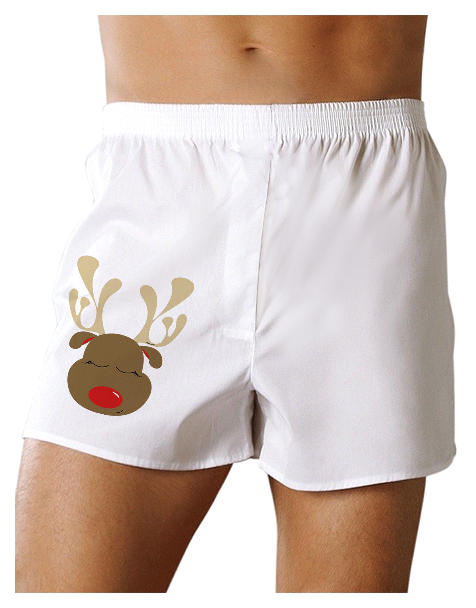 Cute Black Reindeer Face Christmas Boxer Briefs - Davson Sales