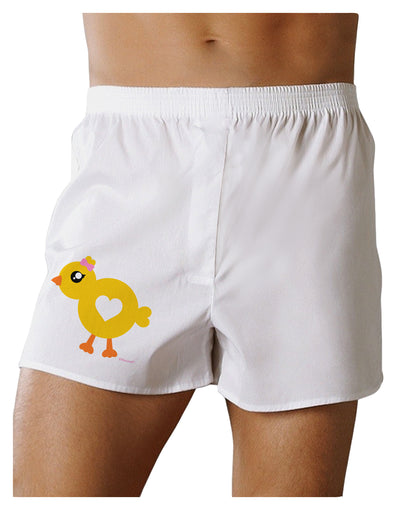 Cute Chick with Bow Boxer Shorts by TooLoud-Boxer Shorts-TooLoud-White-Small-Davson Sales