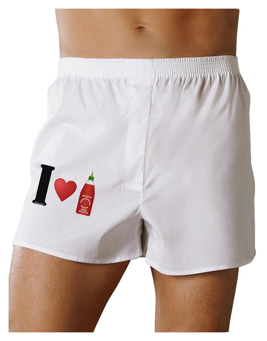 I Heart Sriracha Design Boxer Shorts by TooLoud-Boxer Shorts-TooLoud-White-Small-Davson Sales