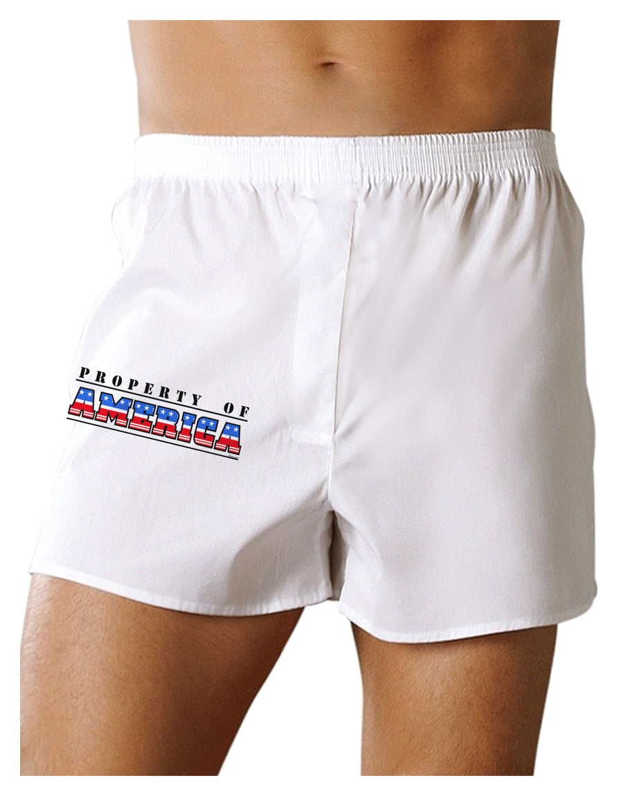 Property of America Boxer Shorts-Boxer Shorts-TooLoud-White-Small-Davson Sales