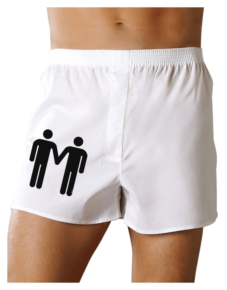 Gay Men Holding Hands Symbol Boxer Shorts-Boxer Shorts-TooLoud-White-Small-Davson Sales