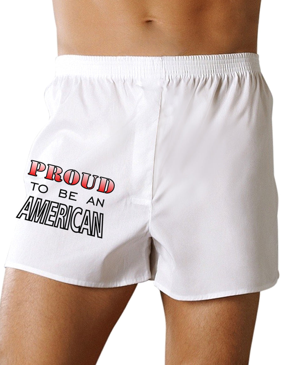 Proud to be an American Boxer Shorts-Boxer Shorts-TooLoud-White-Small-Davson Sales