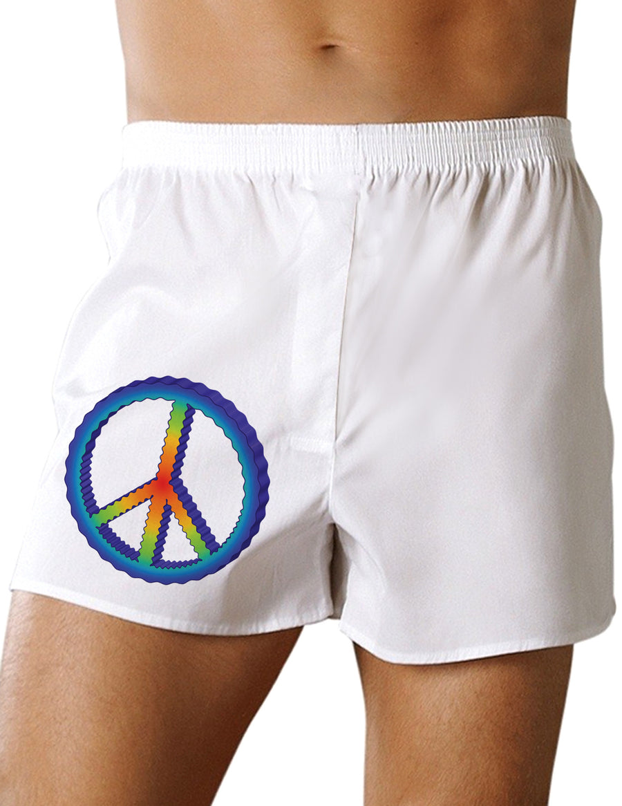 Rainbow Peace Boxer Shorts-Boxer Shorts-TooLoud-White-Small-Davson Sales