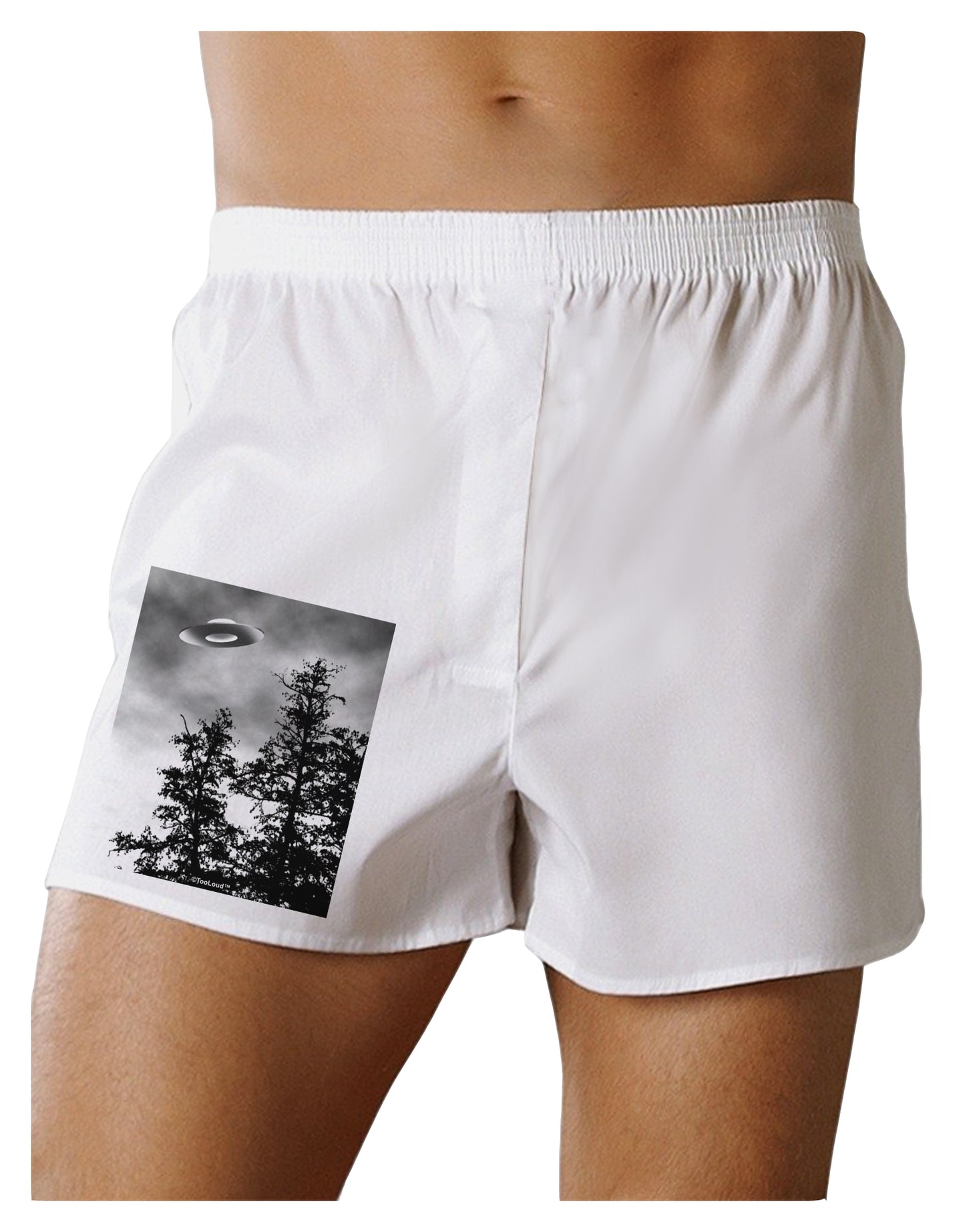 UFO Sighting - Extraterrestrial Boxer Shorts by TooLoud-Boxer Shorts-TooLoud-White-Small-Davson Sales