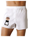 Cute Pilgrim Girl Thanksgiving Boxer Shorts-Boxer Shorts-TooLoud-White-Small-Davson Sales