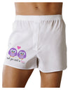 Owl You Need Is Love - Purple Owls Boxers Shorts by TooLoud-Boxer Shorts-TooLoud-White-Small-Davson Sales