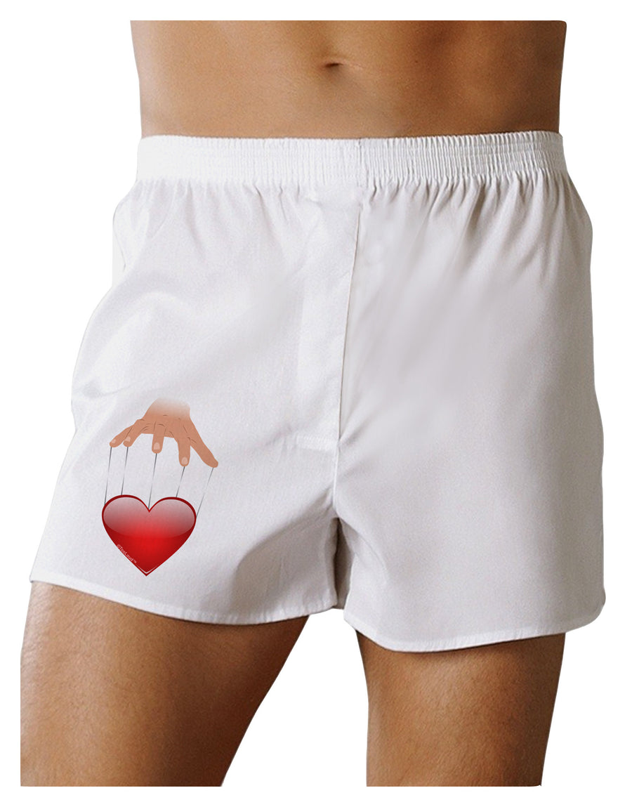 Heart on Puppet Strings Boxer Shorts-Boxer Shorts-TooLoud-White-Small-Davson Sales