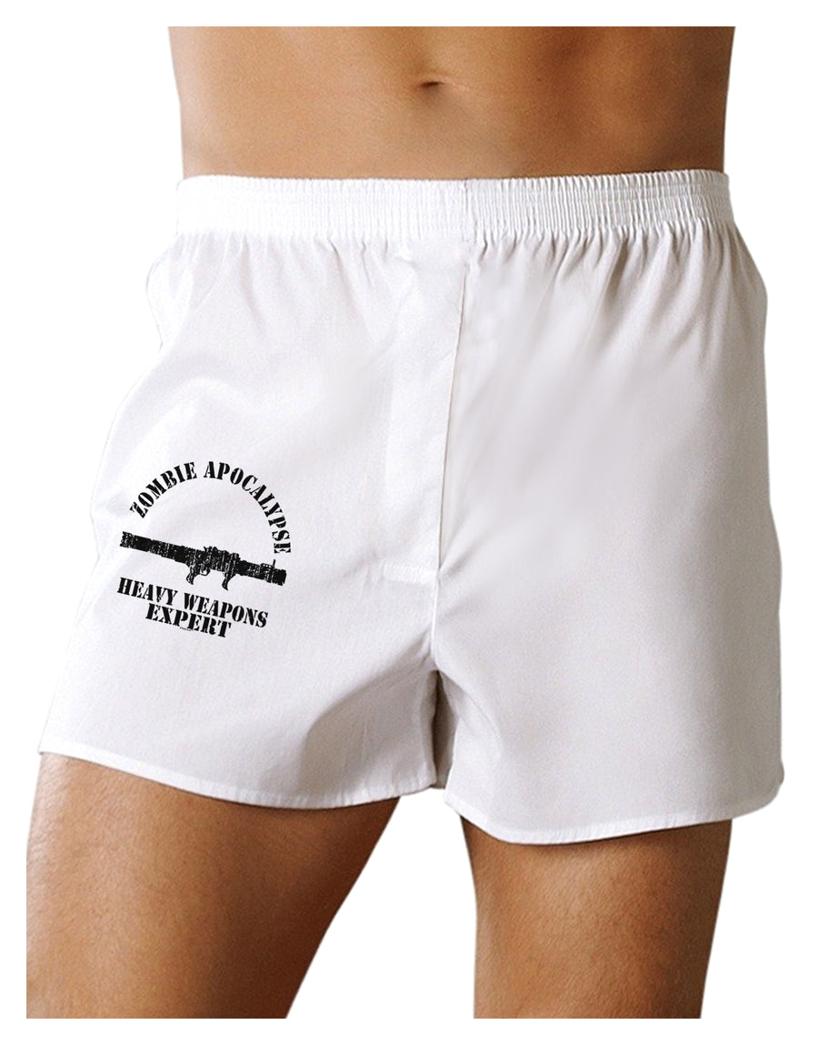 Zombie Apocalypse Group Heavy Weapons Boxers Shorts-Boxer Shorts-TooLoud-White-Small-Davson Sales