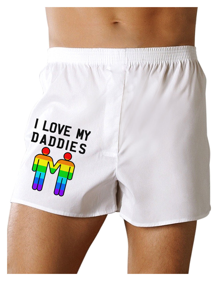 I Love My Daddies LGBT Boxer Shorts-Boxer Shorts-TooLoud-White-Small-Davson Sales