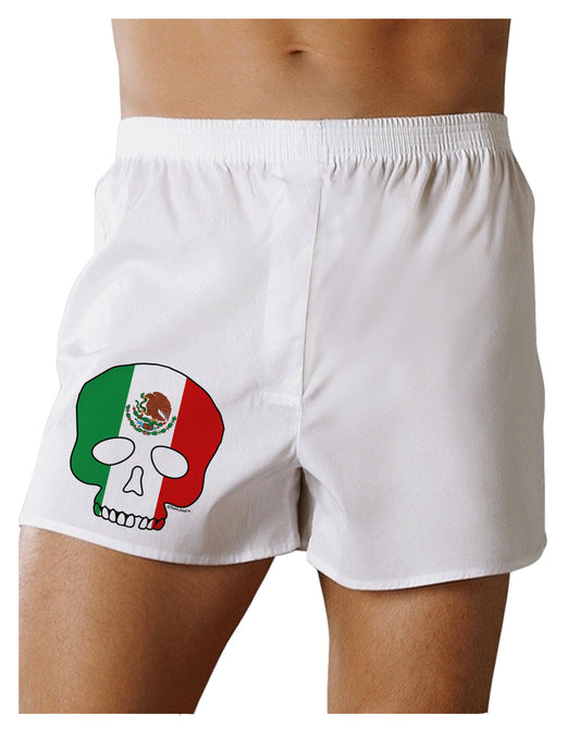 Skull Flag Mexico Boxer Shorts-Boxer Shorts-TooLoud-White-Small-Davson Sales