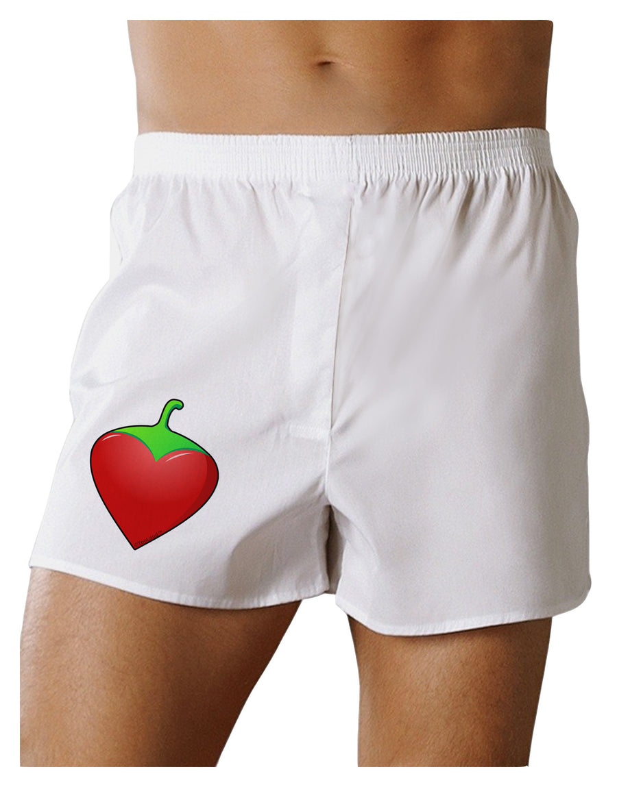 Chili Pepper Heart Boxer Shorts-Boxer Shorts-TooLoud-White-Small-Davson Sales