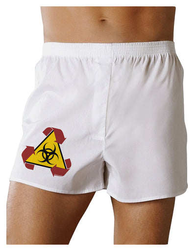 Recycle Biohazard Sign Boxers Shorts by TooLoud-Boxer Shorts-TooLoud-White-Small-Davson Sales