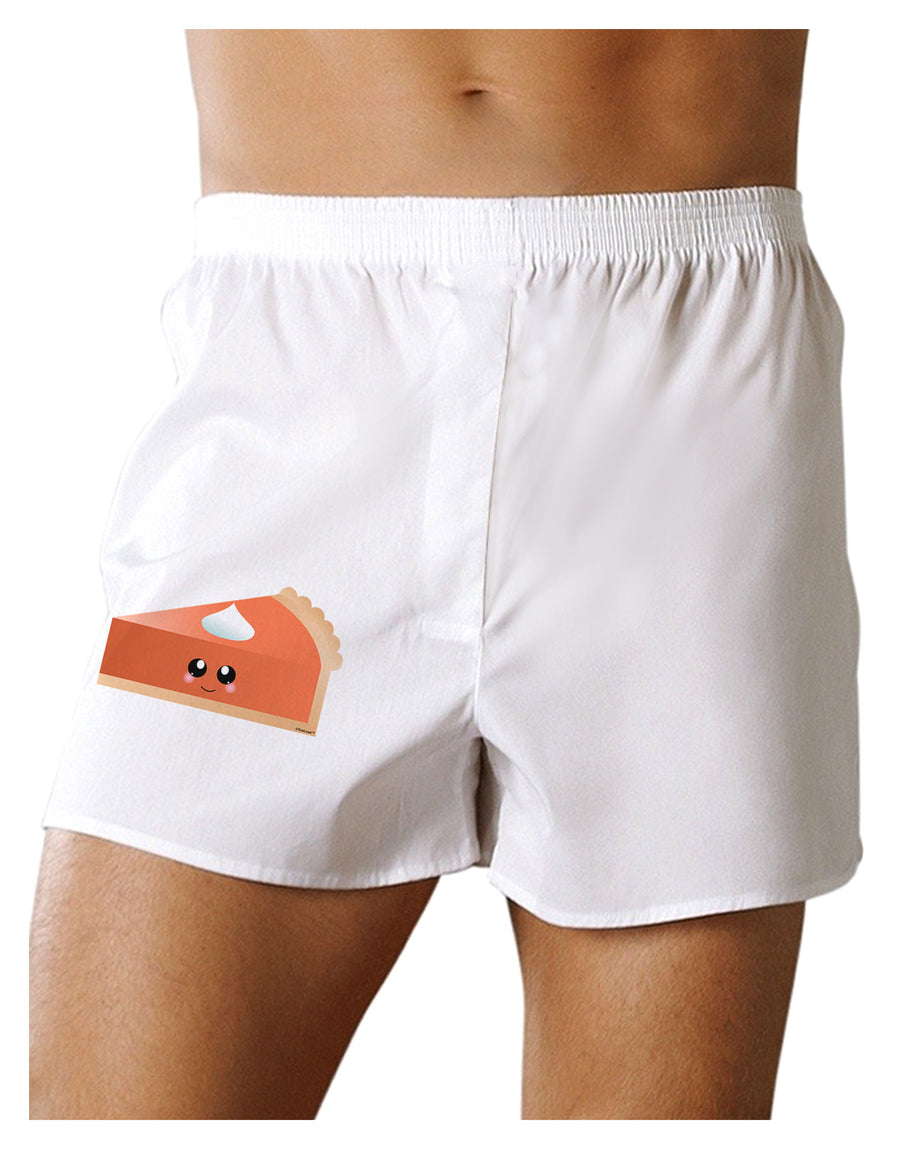 Cute Pumpkin Pie Thanksgiving Boxer Shorts-Boxer Shorts-TooLoud-White-Small-Davson Sales