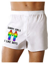 Sorry Girls I Like Boys Gay Rainbow Boxer Shorts-Boxer Shorts-TooLoud-White-Small-Davson Sales