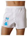 Cute Easter Bunny - Blue Boxer Shorts by TooLoud-Boxer Shorts-TooLoud-White-Small-Davson Sales