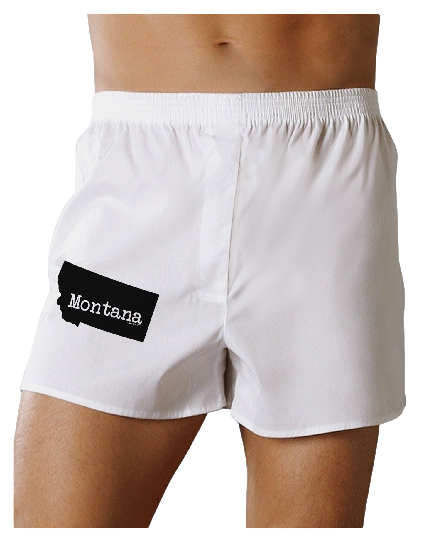 Montana - United States Shape Boxers Shorts by TooLoud-Boxer Shorts-TooLoud-White-Small-Davson Sales