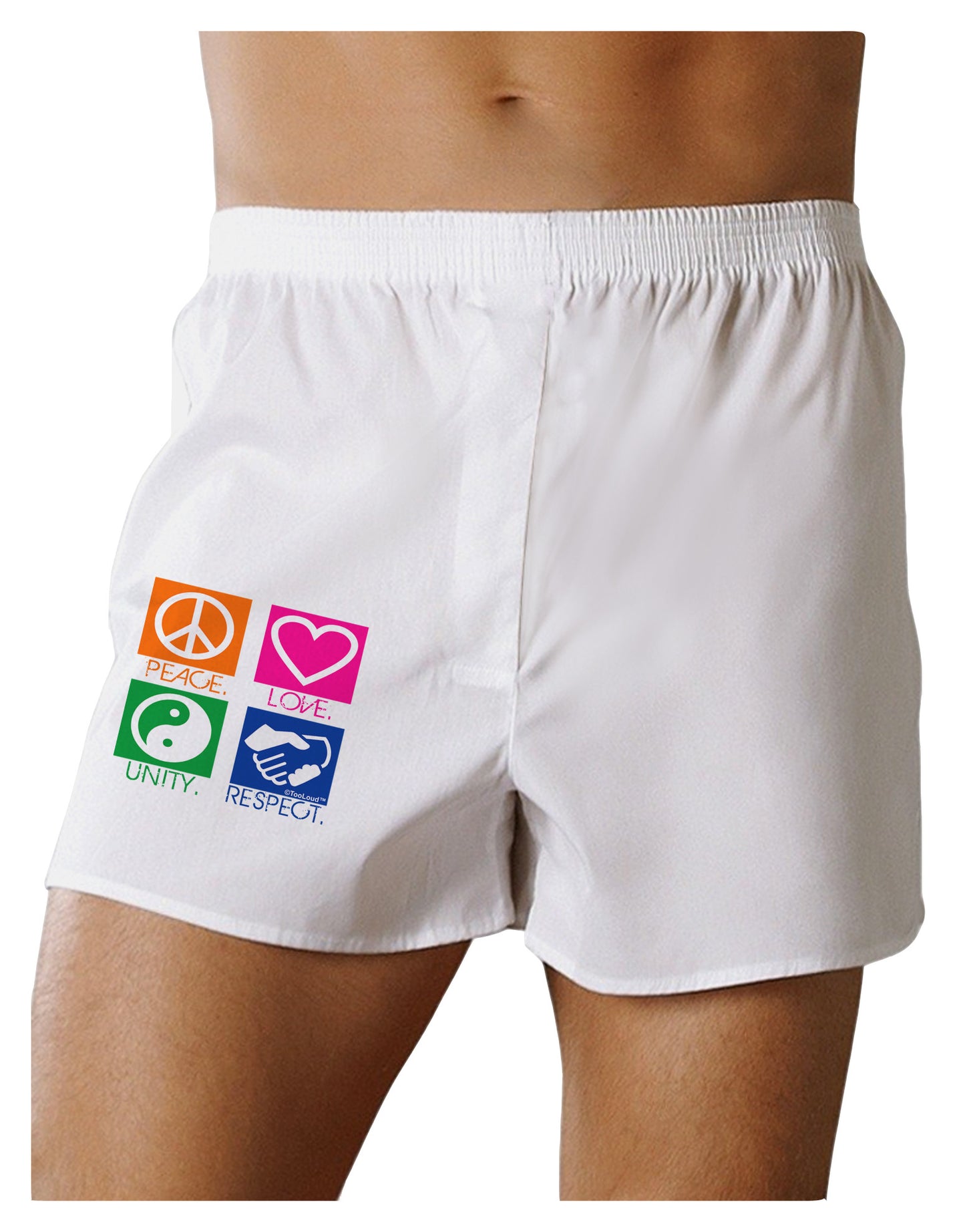 PLUR Squares Color Boxer Shorts-Boxer Shorts-TooLoud-White-Small-Davson Sales