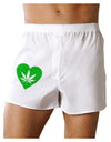 Marijuana Leaf Heart Green Boxer Shorts-Boxer Shorts-TooLoud-White-Small-Davson Sales