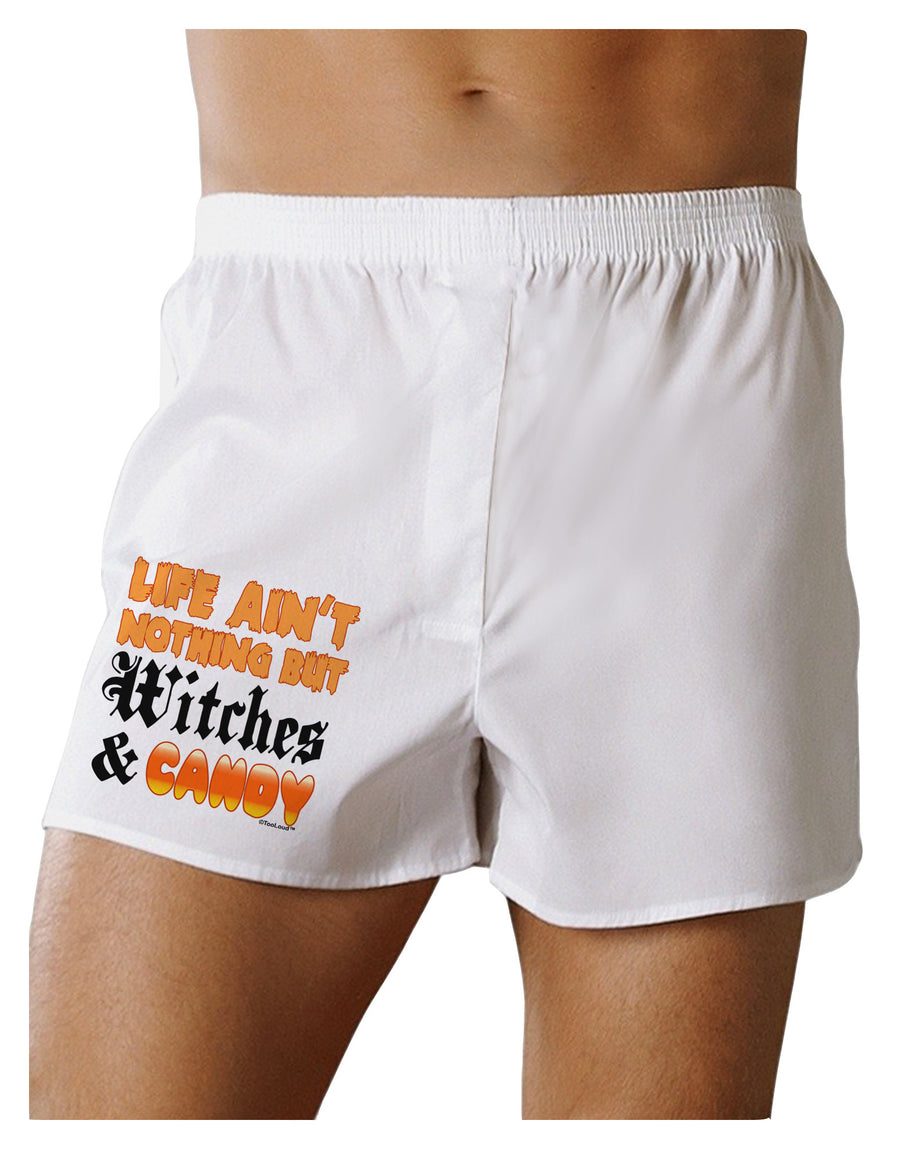 TooLoud Witches and Candy Color Boxer Shorts-Boxer Shorts-TooLoud-White-Small-Davson Sales