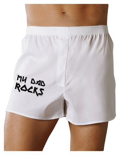 My Dad Rocks Boxers Shorts by TooLoud-Boxer Shorts-TooLoud-White-Small-Davson Sales