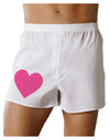 Big Pink Heart Valentine's Day Boxer Shorts-Boxer Shorts-TooLoud-White-Small-Davson Sales