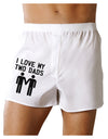 I Love My Two Dads Gay Fathers Boxer Shorts-Boxer Shorts-TooLoud-White-Small-Davson Sales