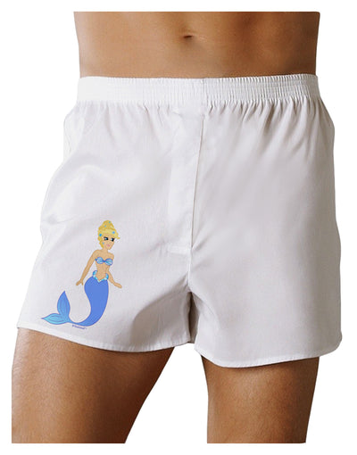 Mermaid Design - Blue Boxer Shorts-Boxer Shorts-TooLoud-White-Small-Davson Sales