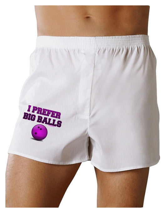 I Prefer Big Balls - Bowling Boxer Shorts-Boxer Shorts-TooLoud-White-Small-Davson Sales