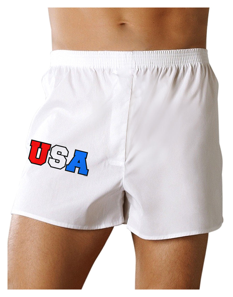 Collegiate USA Boxer Shorts-Boxer Shorts-TooLoud-White-Small-Davson Sales