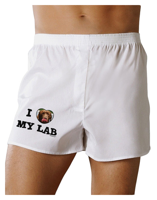 I Heart My Lab Boxer Shorts-Boxer Shorts-TooLoud-White-Small-Davson Sales