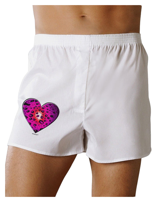 Water Droplet Heart Magenta Boxer Shorts by TooLoud-Boxer Shorts-TooLoud-White-Small-Davson Sales