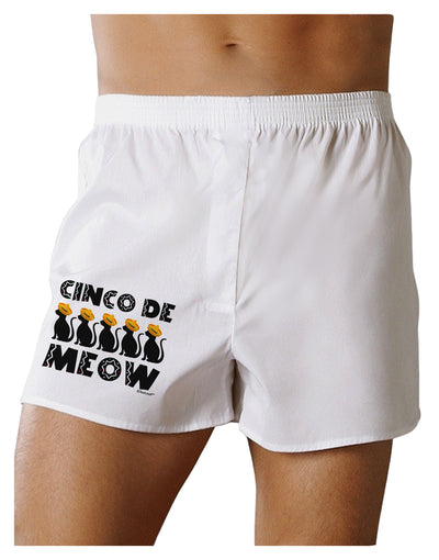 Five Cats - Cinco de Meow Boxer Shorts by TooLoud-Boxer Shorts-TooLoud-White-Small-Davson Sales