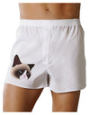 Cute Disgruntled Siamese Cat Boxer Shorts-Boxer Shorts-TooLoud-White-Small-Davson Sales