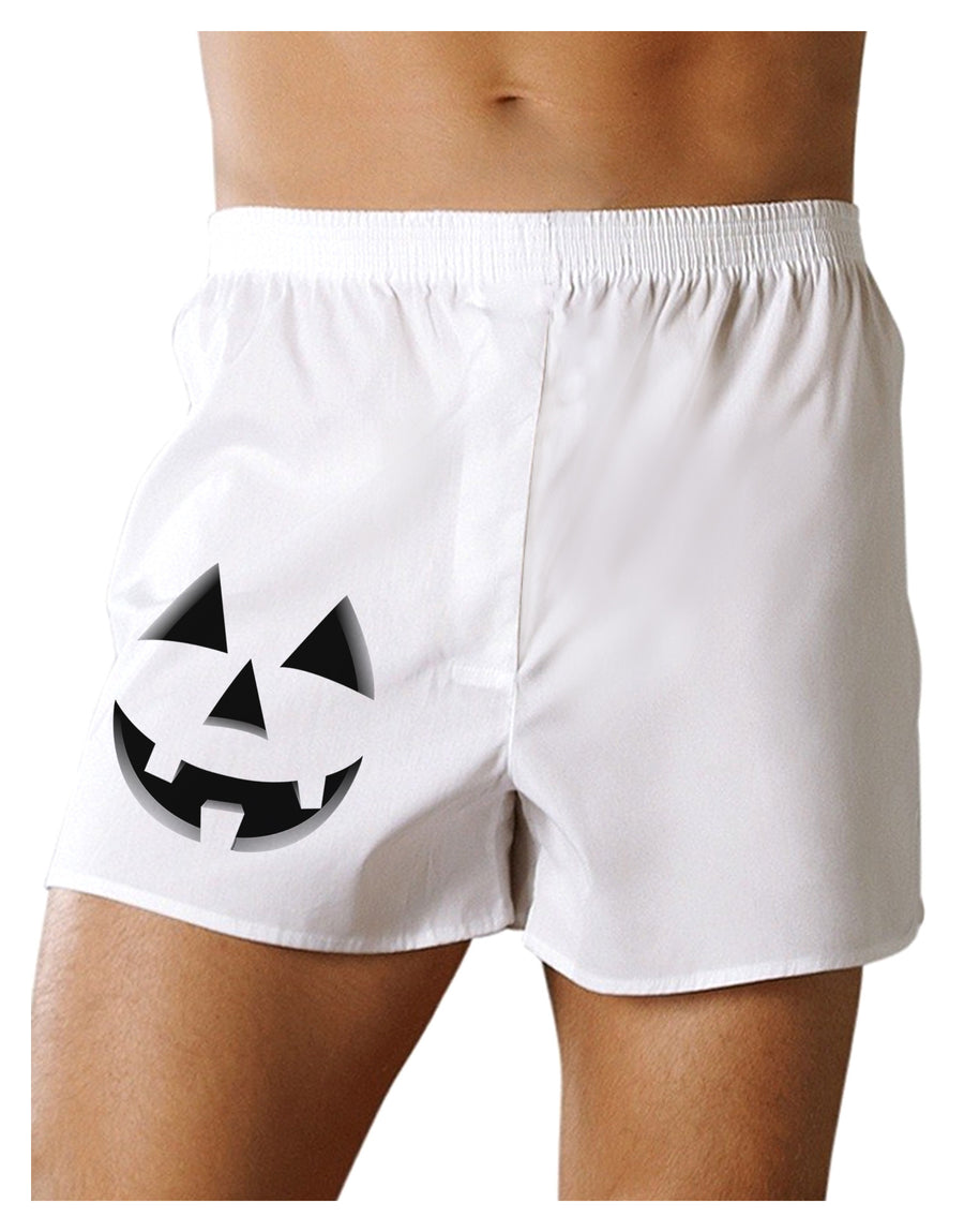 Happy Cute Jack O' Lantern Pumpkin Face Boxer Shorts-Boxer Shorts-TooLoud-White-Small-Davson Sales