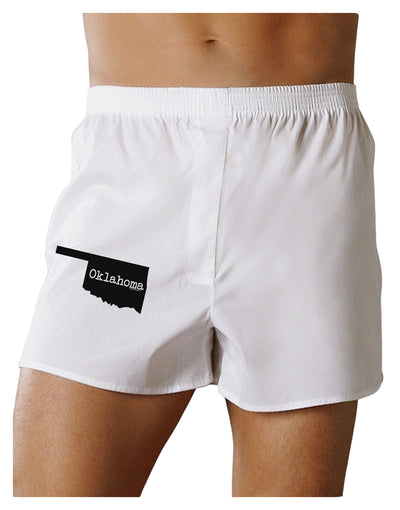 Oklahoma - United States Shape Boxers Shorts by TooLoud-Boxer Shorts-TooLoud-White-Small-Davson Sales