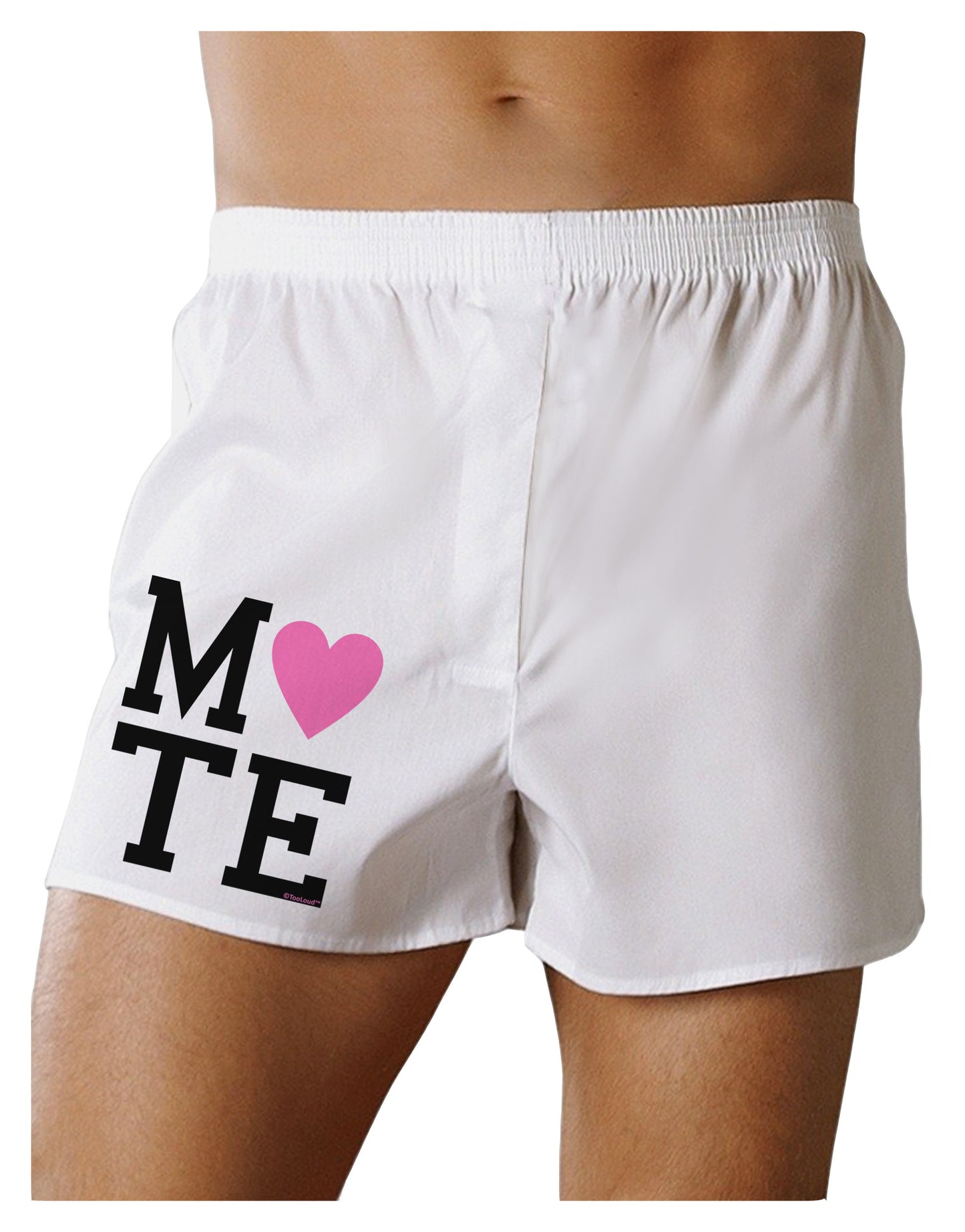 Matching Soulmate Design - Mate - Pink Boxer Shorts by TooLoud-Boxer Shorts-TooLoud-White-Small-Davson Sales