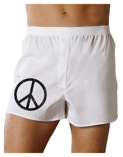 Peace Sign Symbol - Distressed Boxer Shorts-Boxer Shorts-TooLoud-White-Small-Davson Sales