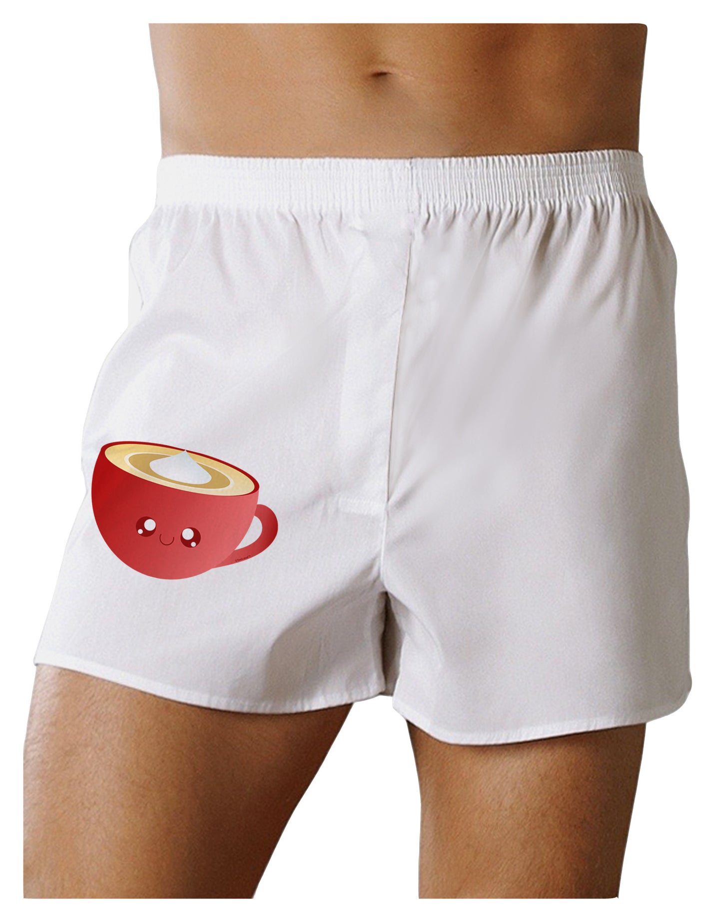 Cute Christmas Drink Eggnog Boxer Shorts-Boxer Shorts-TooLoud-White-Small-Davson Sales