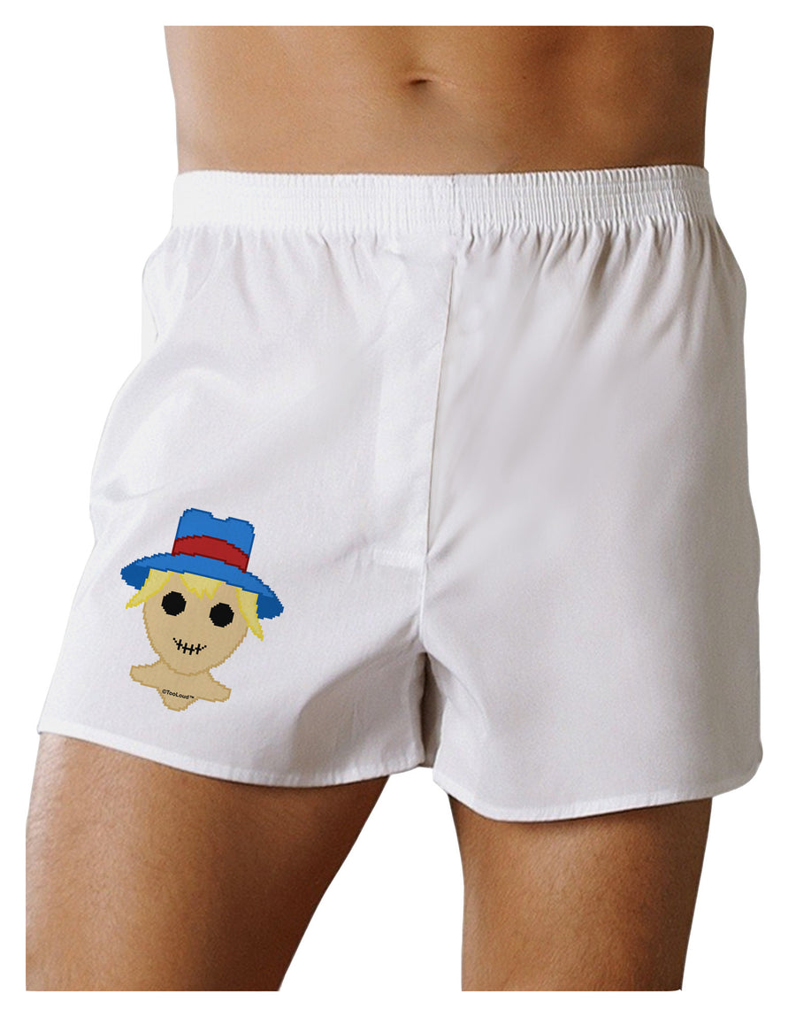 Cute Pixel Scarecrow Boxer Shorts-Boxer Shorts-TooLoud-White-Small-Davson Sales