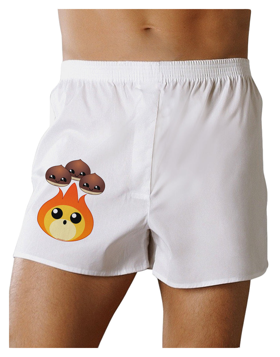 Cute Chestnuts Roasting - Christmas Boxer Shorts-Boxer Shorts-TooLoud-White-Small-Davson Sales